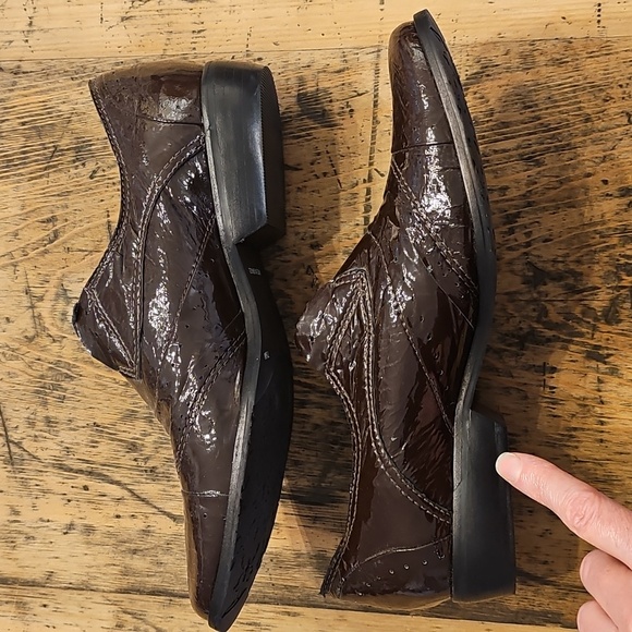 MATISSE Ducky Patent Leather Brown Oxford Size 7.5 - Picture 6 of 10